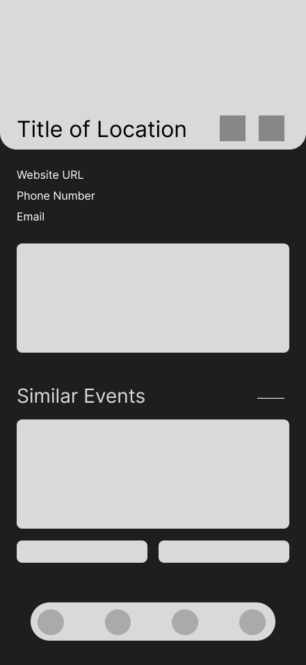 Explorite event details screen