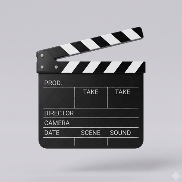A film clapperboard
