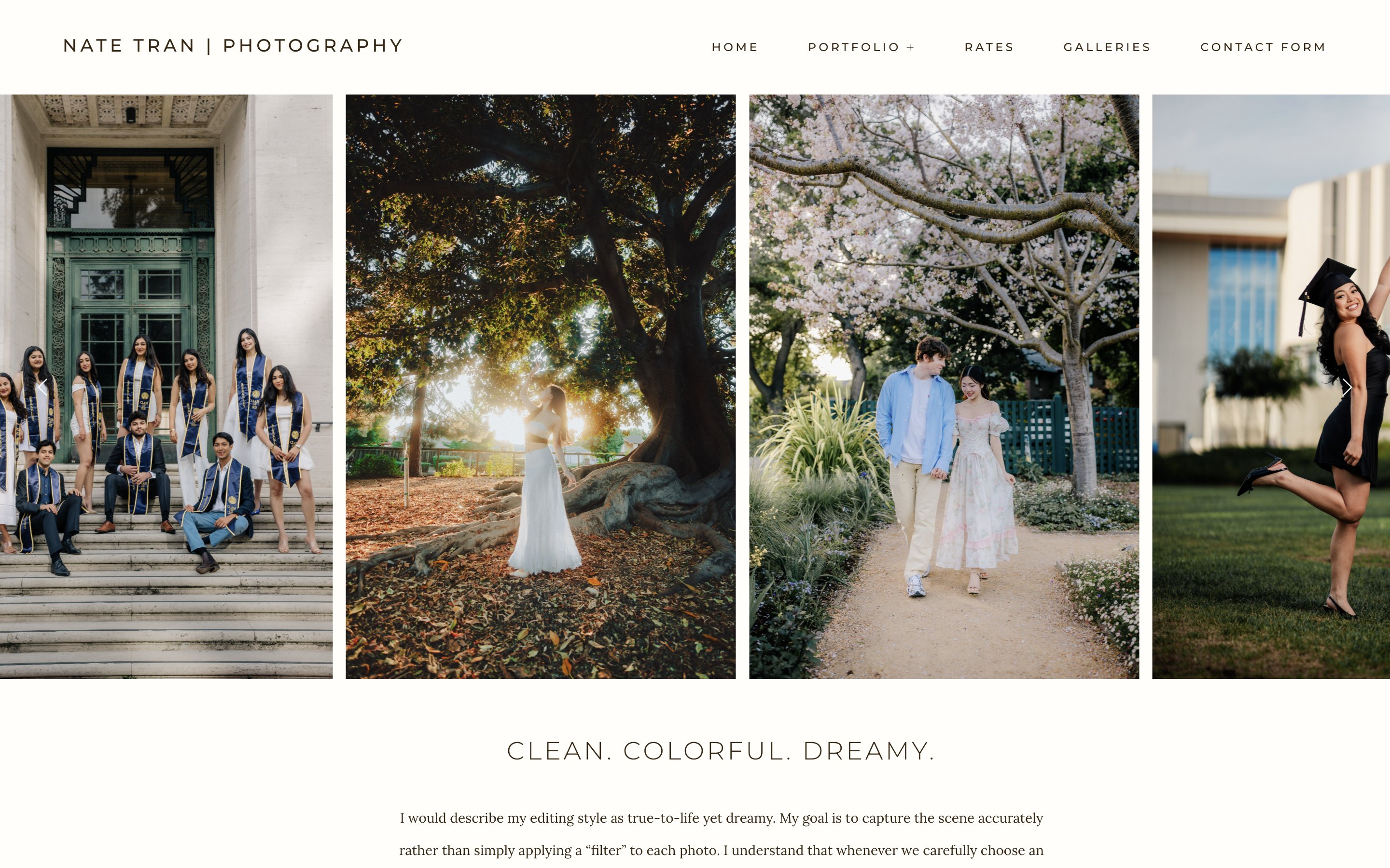 natetranphoto.com homepage